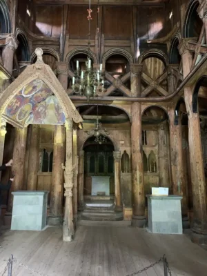 Borgund Stave Church, Lærdal, Norway building interior