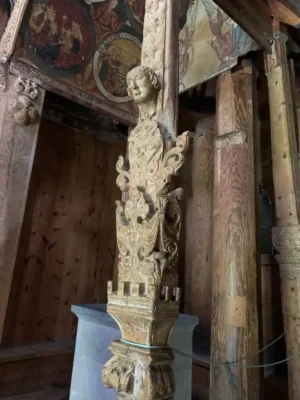 Borgund Stave Church, Norway wooden interior