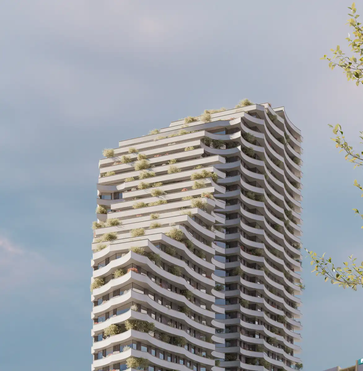 The Eagle Tirana apartment building, Albania by Davide Macullo Architects