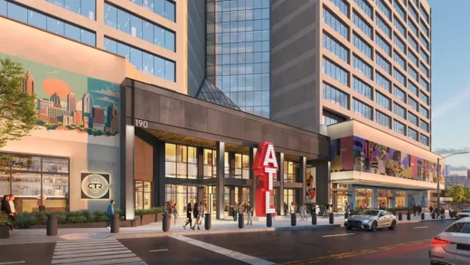 The Center Atlanta downtown building design - CNN Center