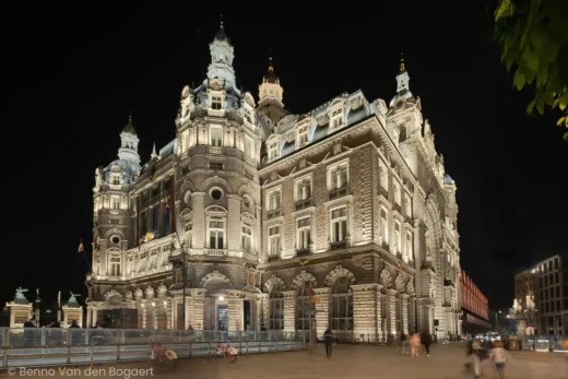 Antwerp Central Station building lighting design