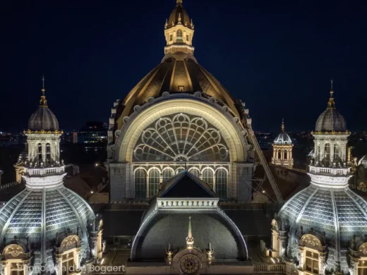 Antwerp Central Station building lighting design