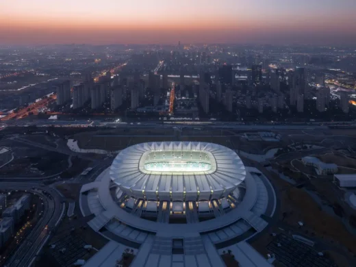 Chinese football stadium building design by gmp