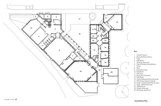 Godalming education building design Surrey - ground floor plan