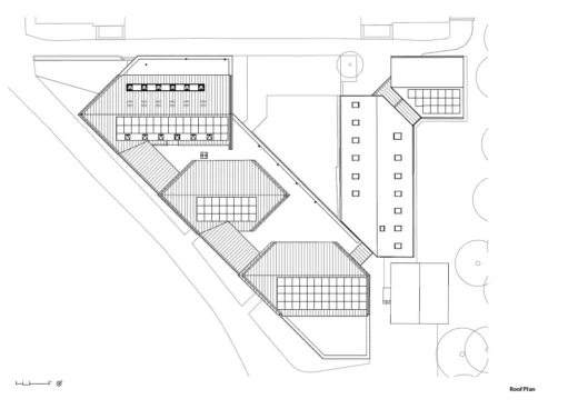 Godalming education building design Surrey - roof plan