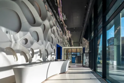 Bionic Wall project by Eva Jiřičná with HIMACS