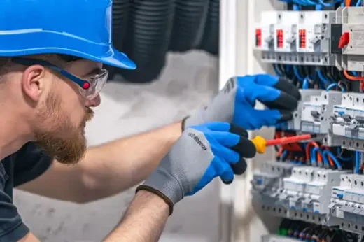 Businesses regular electrical maintenance - electrician work