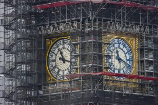 Elizabeth Tower clockface Palace of Westminster London