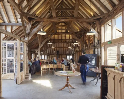Knepp Wilding Kitchen and Shop by Kaner Olette Architects