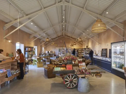 Knepp Wilding Kitchen and Shop by Kaner Olette Architects