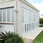 Outdoor aluminium plantation shutters for home