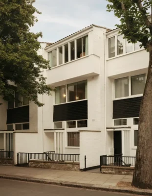 Pine Heath house refurbishment late-modern terraced house in a North London