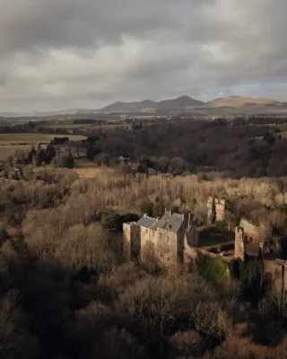 Rosslyn Castle building, Roslin Glen, Midlothian, Scotland