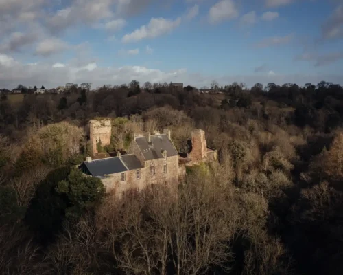 Rosslyn Castle building, Roslin Glen, Midlothian, Scotland