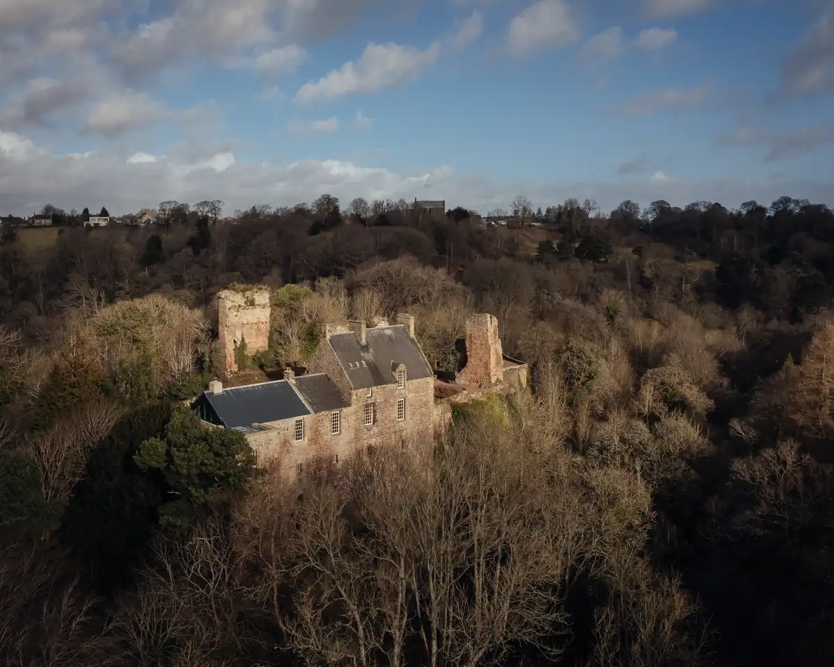 Rosslyn Castle building, Roslin Glen, Midlothian, Scotland