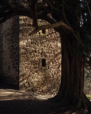 Rosslyn Castle building, Roslin Glen, Midlothian, Scotland