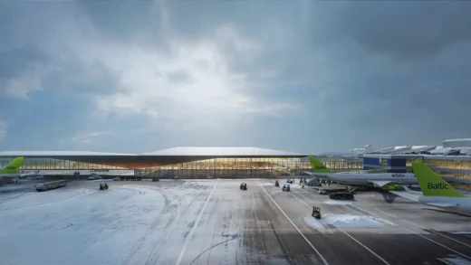 Airport arrivals terminal Vilnius Lithuania