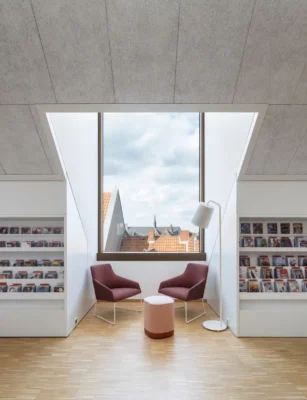 Bruhl City Hall and Library North Rhineland Germany