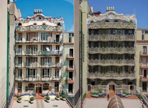 Casa Batlló Barcelona building restoration before and after