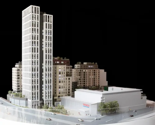 100 Kensington London vertical village apartments model