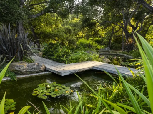Santa Barbara modern home garden path