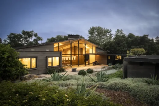 Erving House Montecito property night lighting