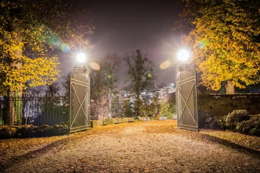 Home gates and doors installation lighting