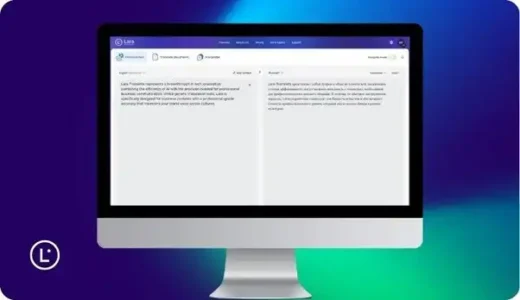 laptop translation content screen