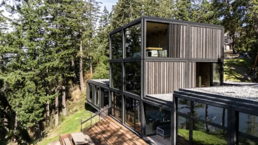 Modern Pacific Northwest Forest timber home