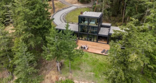 Modern Pacific Northwest Forest timber house