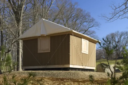 Paper Log House design by Shigeru Ban Architects