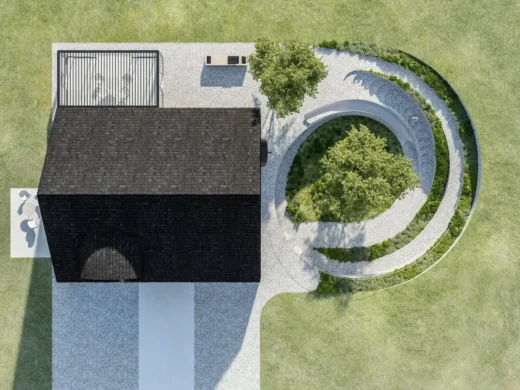 The Shelter House with Scorpio Garden aerial view