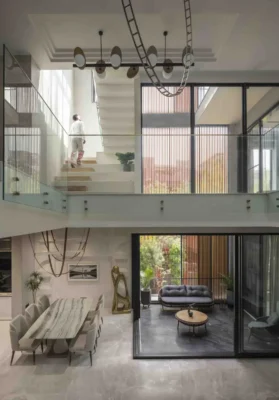 The Step Maze House New Delhi interior design by Spaces Architects@KA