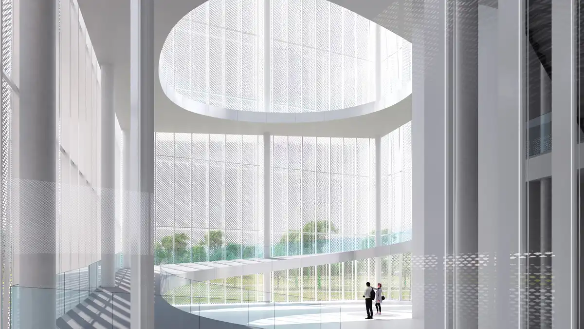Rendering of the Atrium of Taichung Art Museum