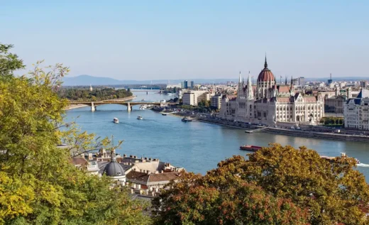 Budapest city buildings Hungary River Danube