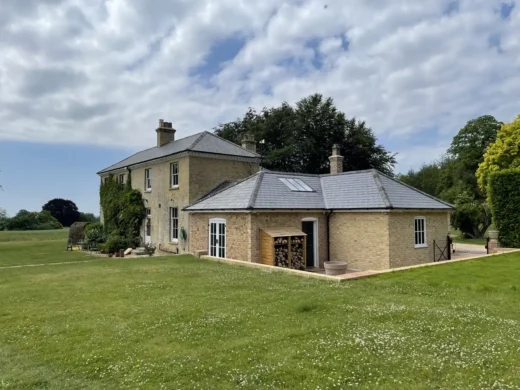 Luxury traditional English home roof skylight slate
