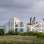 The Hyparschale Building in Magdeburg, Saxony-Anhalt