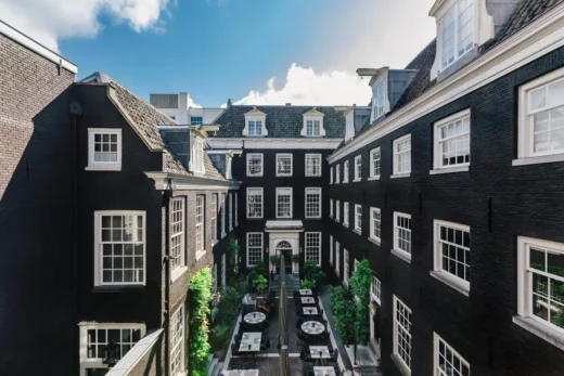 The Dylan Amsterdam hotel building courtyard