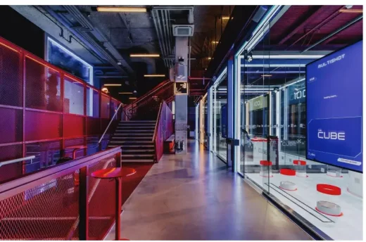 The Cube Canary Wharf London interior installation