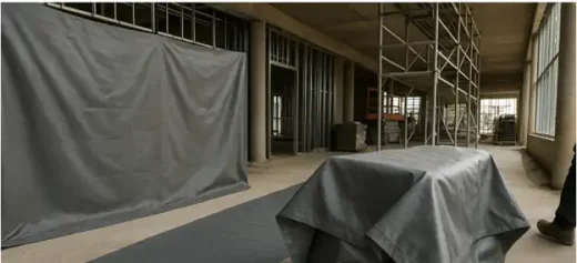 Construction fabric building interior