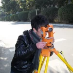 Surveyors use robotic total stations