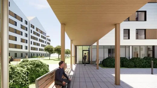 Christine Crescent Affordable Housing Ontario Canada from bench