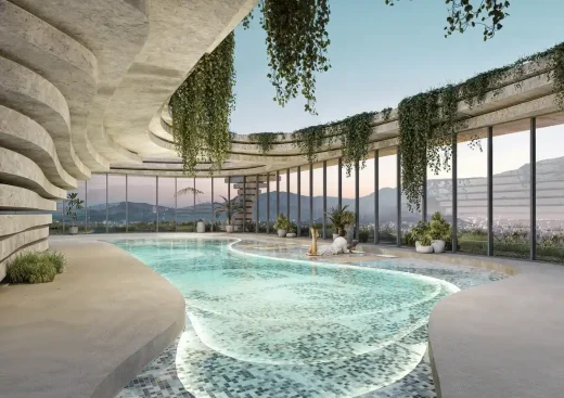 Qapital Tower Quito Ecuador mixed-use building pool