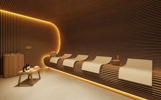 Qapital Tower Quito Ecuador mixed-use building sauna
