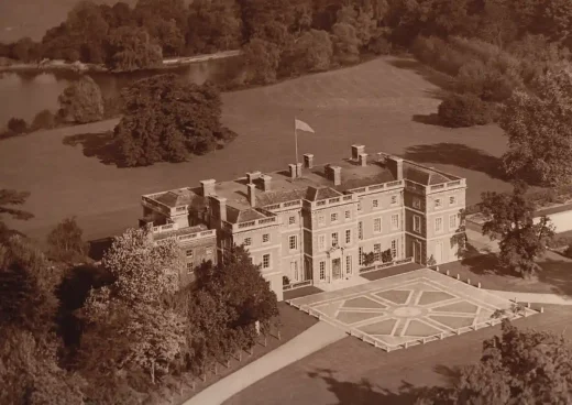 Trent Park Enfield North London historic country house aerial
