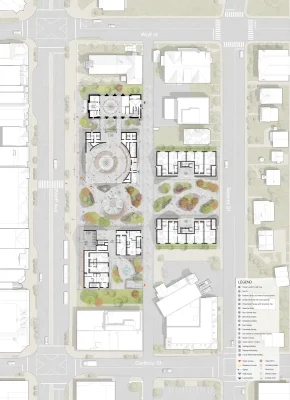 Banff National Park Visitor Centre, Alberta, Canada site plan