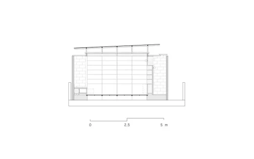 Azotea Sagredo Mexico City roof structure side elevation