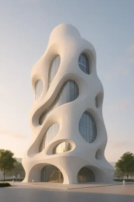 Blobism modern tower building design