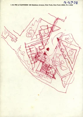 JFK Library red sketch