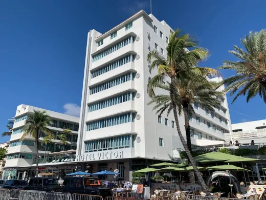 Miami Beach Art Deco building on Ocean Drive